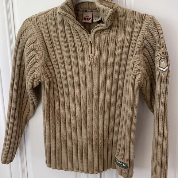 Sky Hawk ribbed boys big kids sweater size L (24-16) tan - Picture 8 of 12